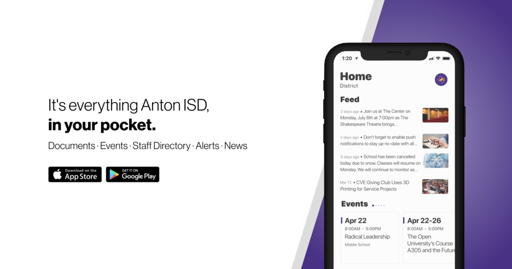 It's everything Anton ISD, in your pocket. 